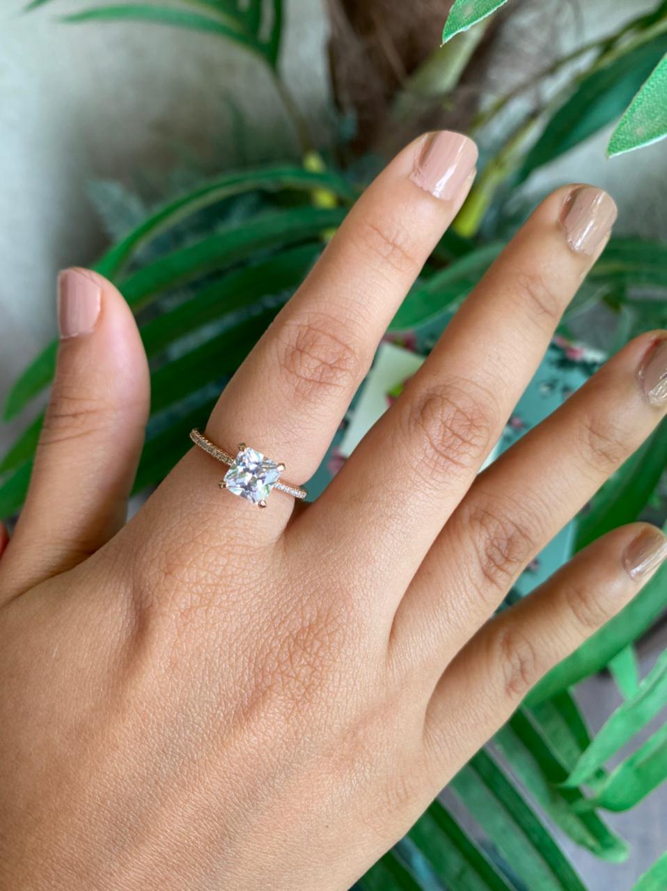 1 Carat Princess Cut Daily Wear Ring
