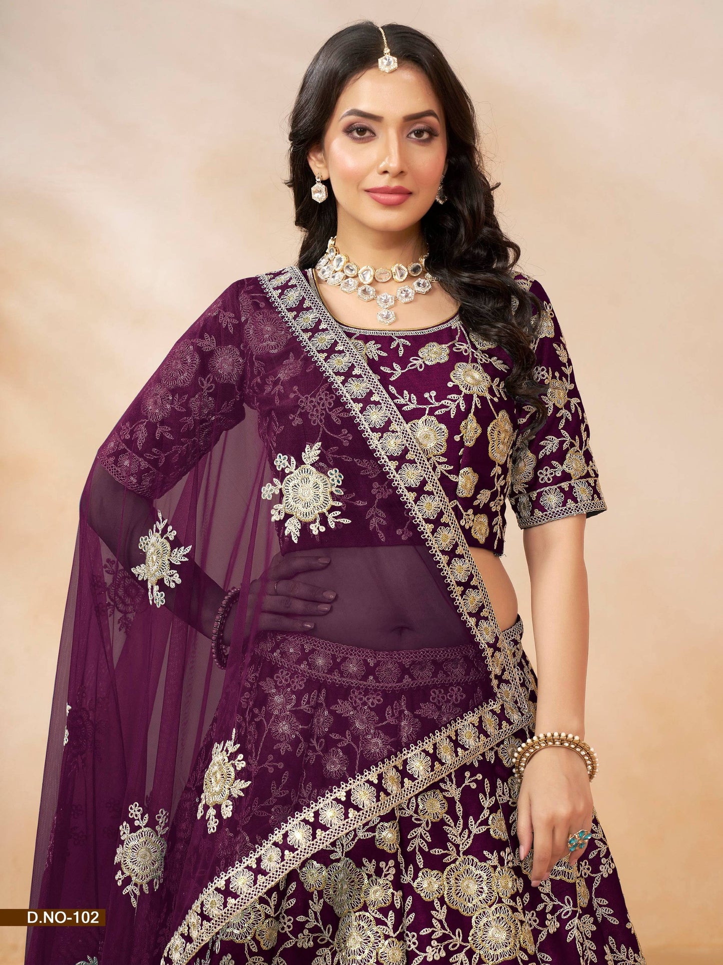 Anaita Purple Embroidered Heavy Art Silk Designer Lehenga With Blouse