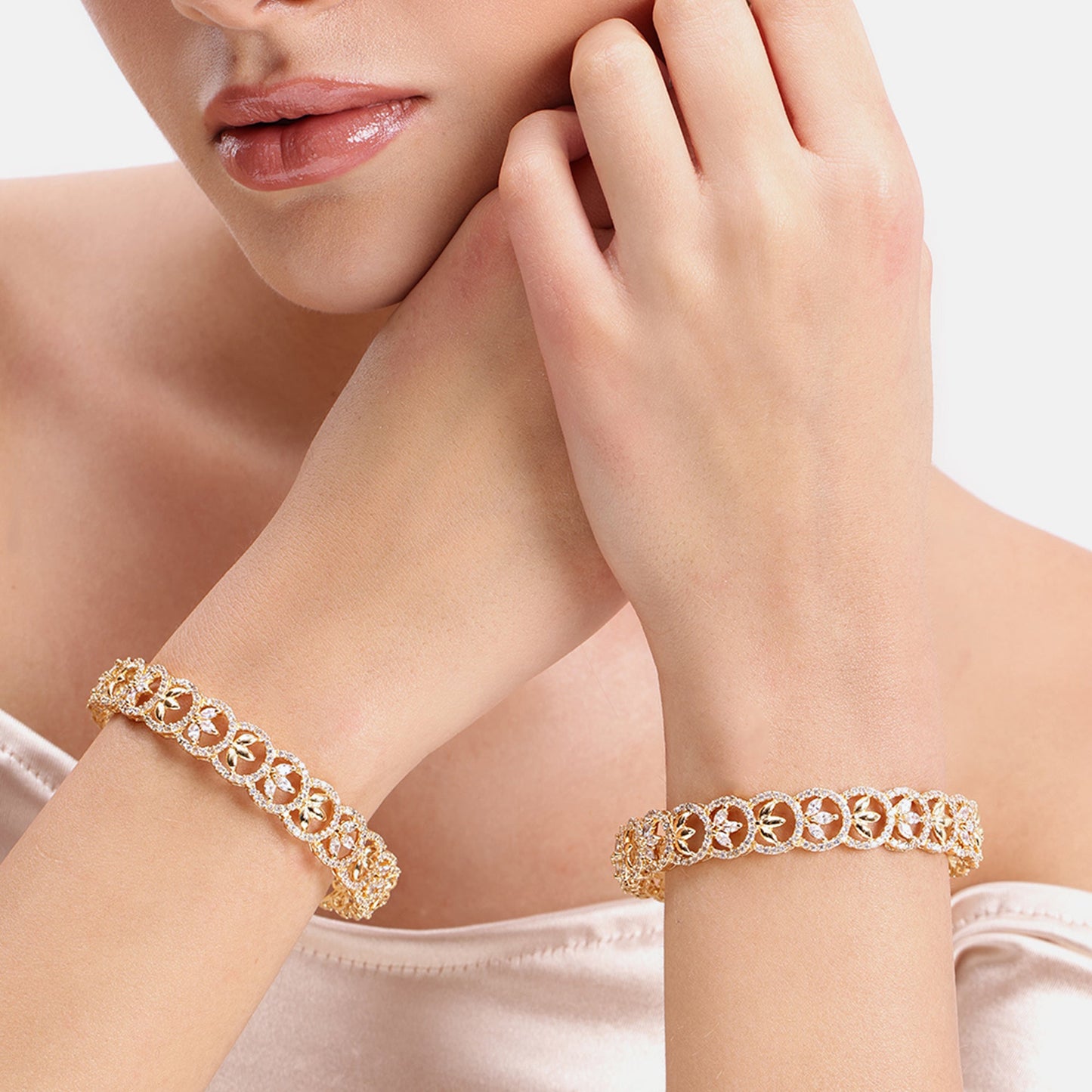 Lumina Flower Bangles Size-2.4