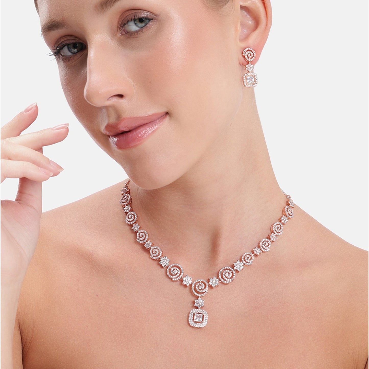 Crystal Whisper Necklace Set