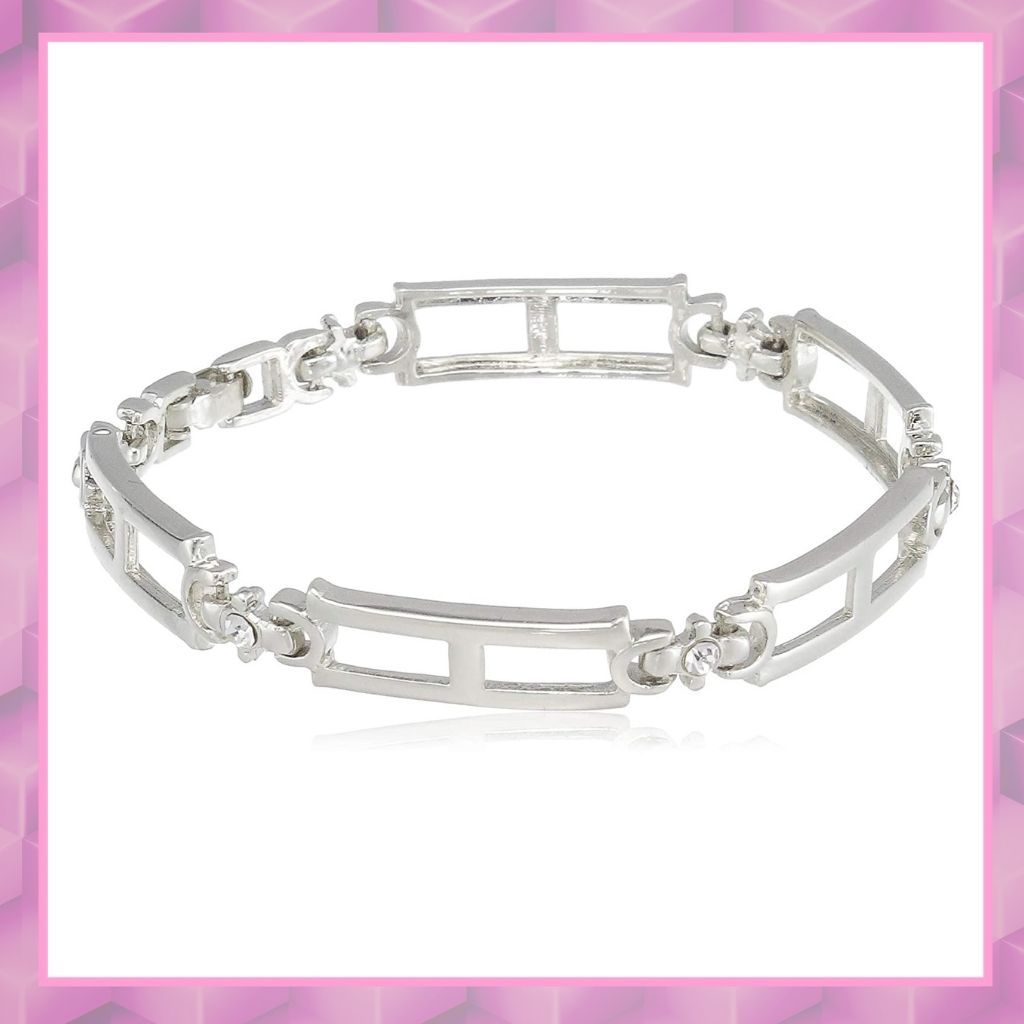 Estele Rhodium Plated Hallowed Bracelet for women