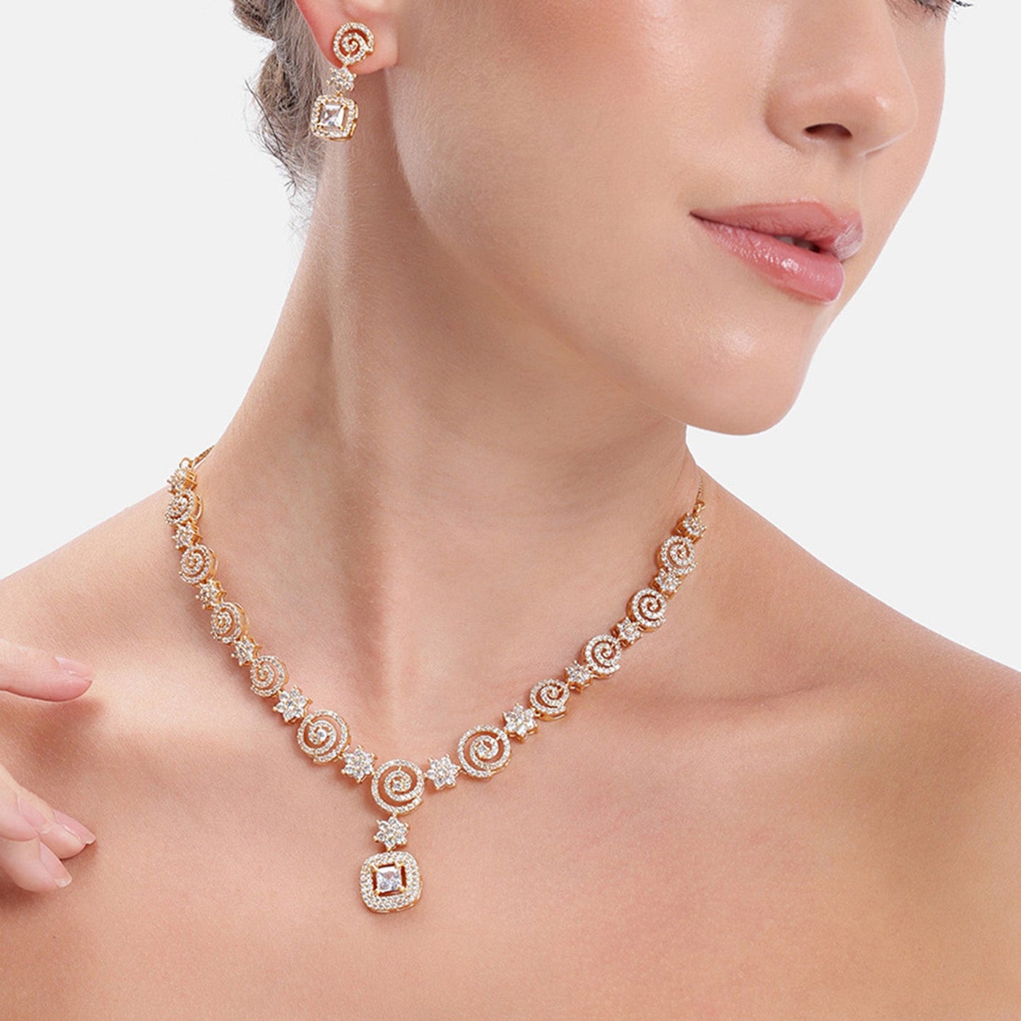 Moonlit Bloom Necklace Set