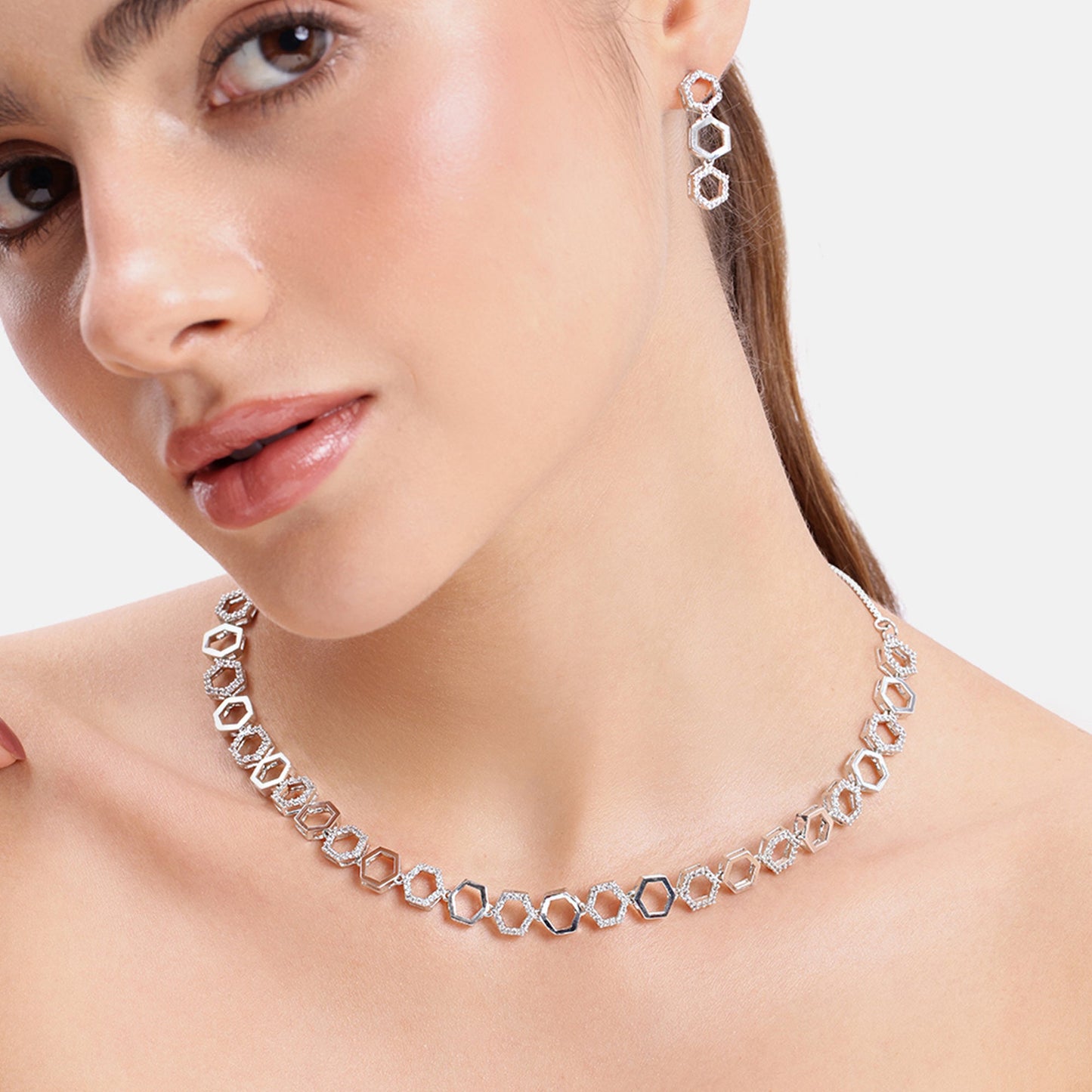 Dazzle Petal Necklace Set
