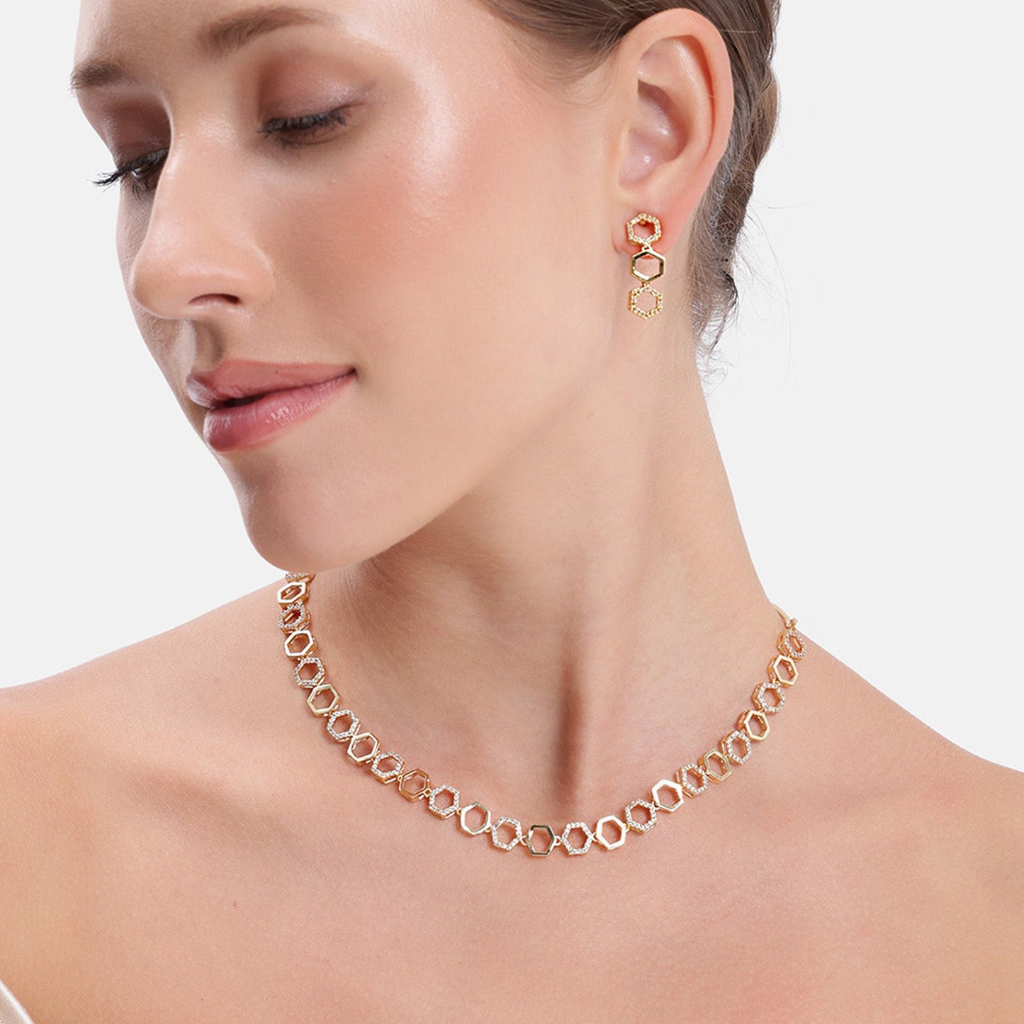 Crystal Gleam Necklace Set