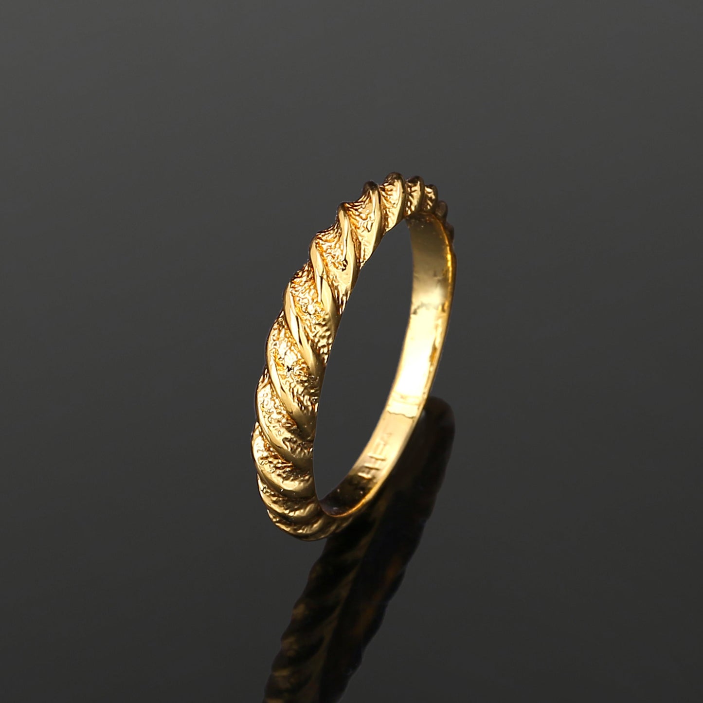 Textured Gold Women Ring
