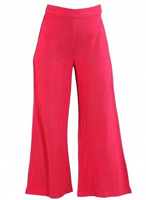 W for Woman Red Solid Palazzos