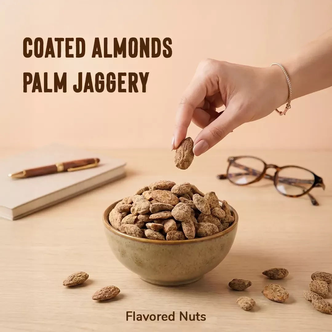 Frissly Organics Coated Almonds Palm Jaggery