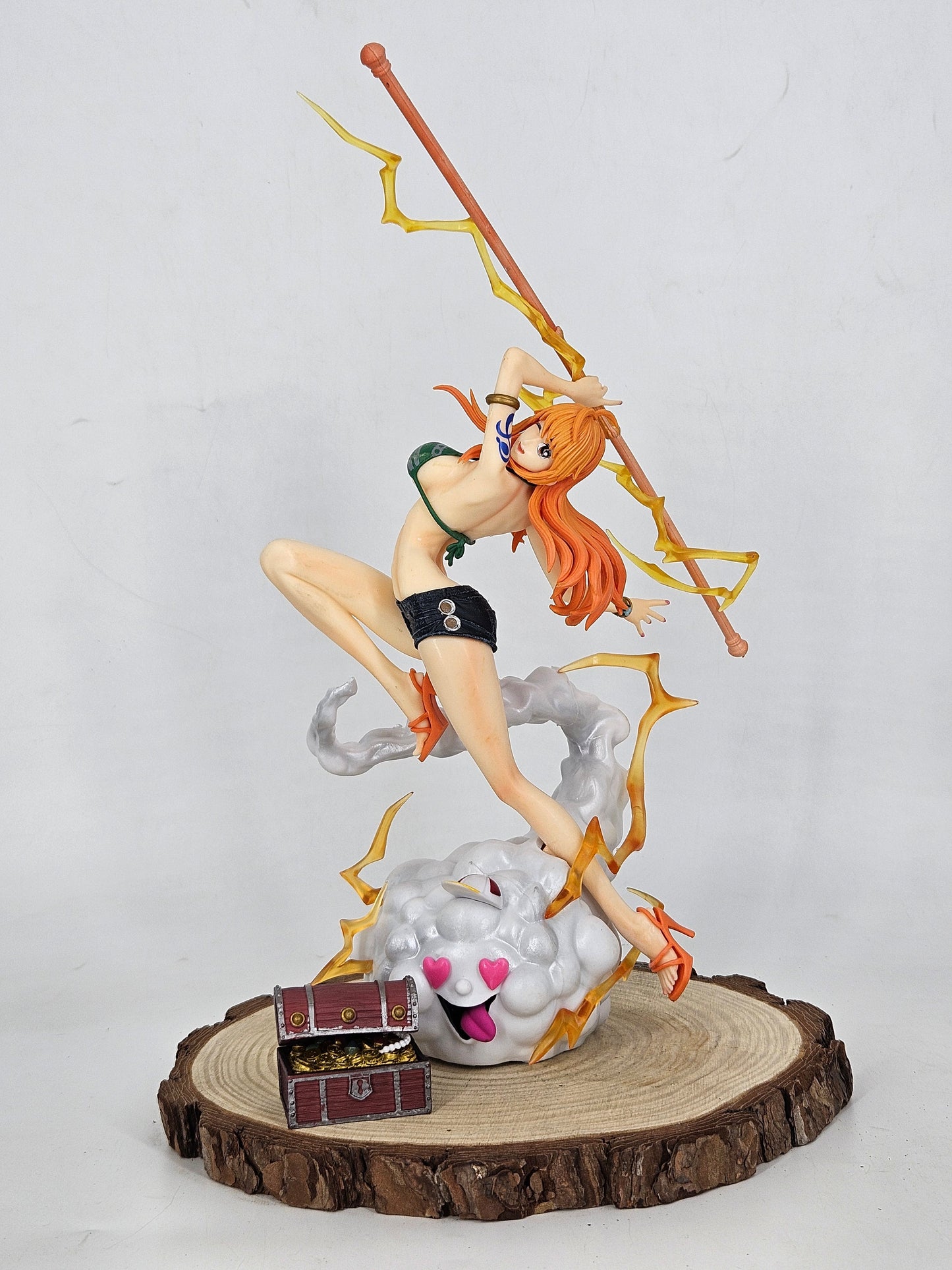One piece Nami Thunder bolt and Figure with Shorts 29 CM