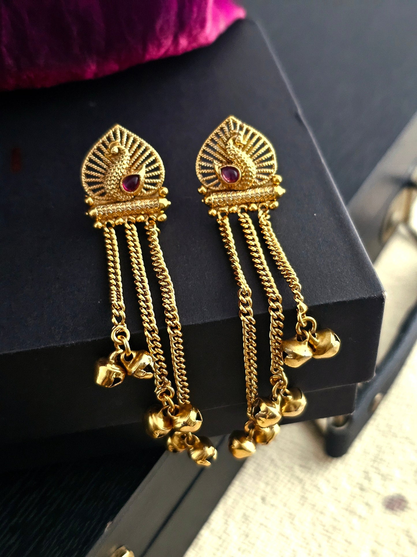 Meher Temple Tassel Earrings