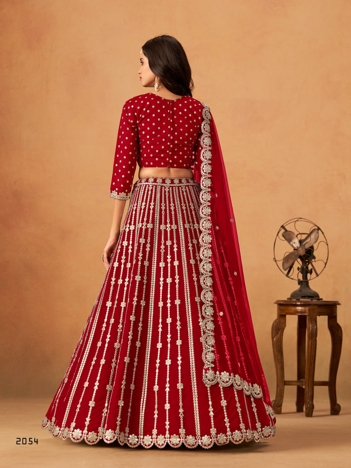 Anaita Red Art Silk Lehenga Choli With Embroidery Work