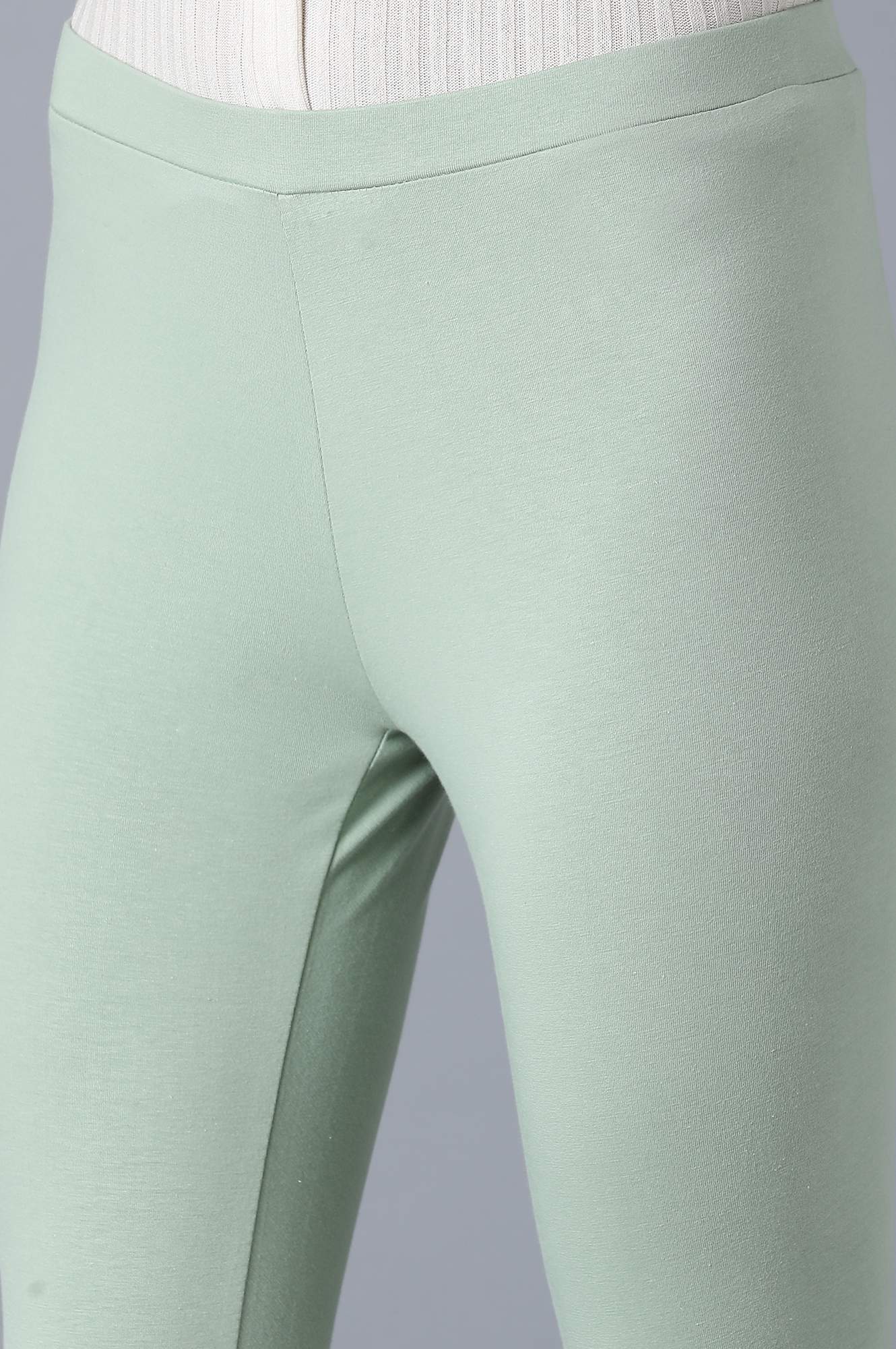 W for Woman Green Ankle Length Tights