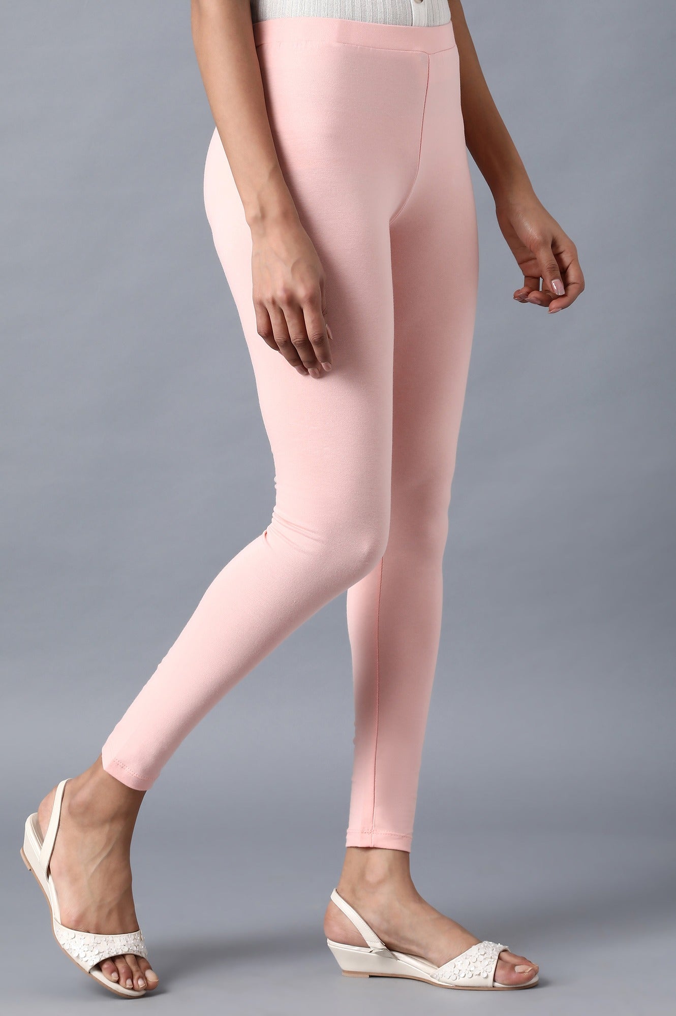 W for Woman Pink Solid Tights