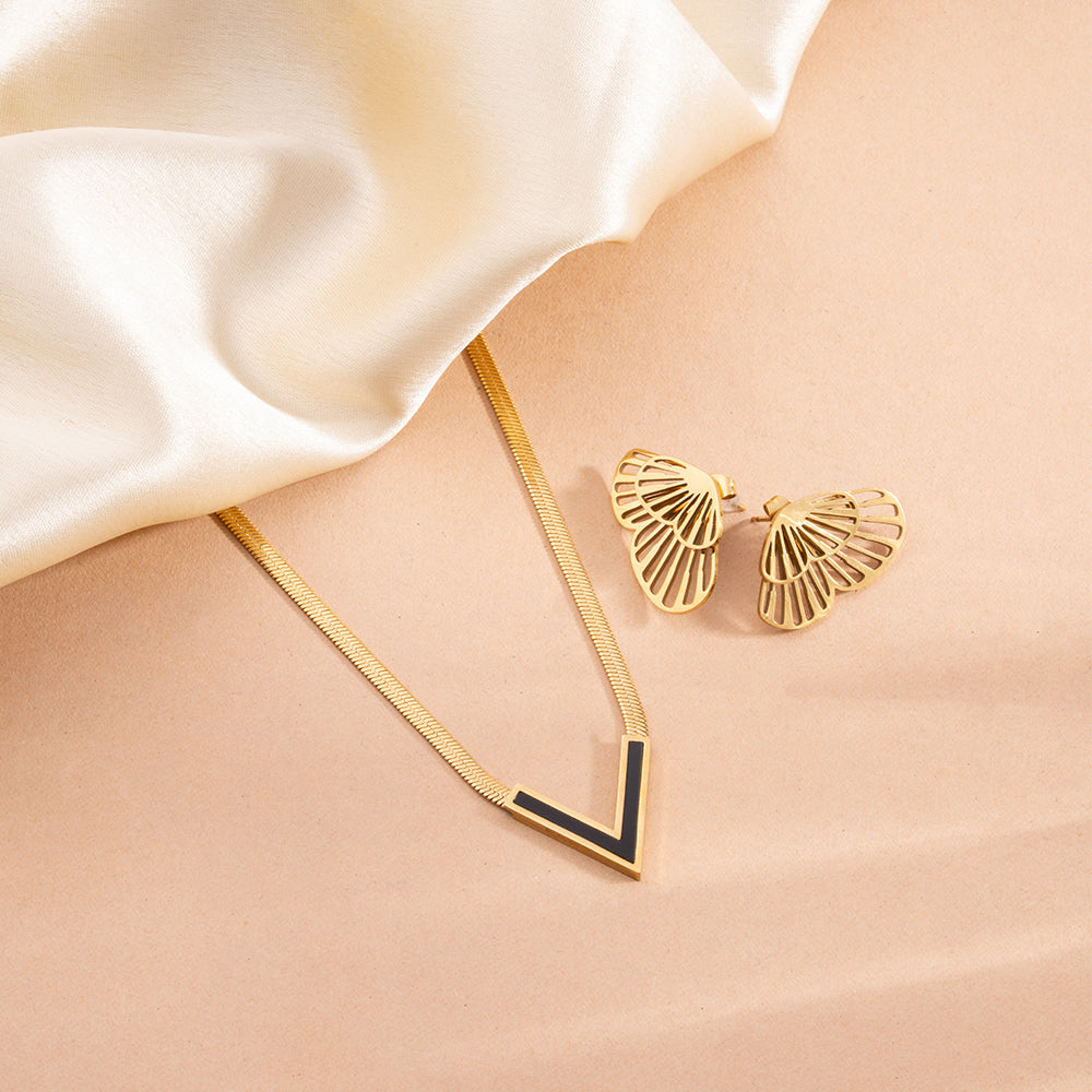 Midnight Butterfly Elegance Jewellery Set