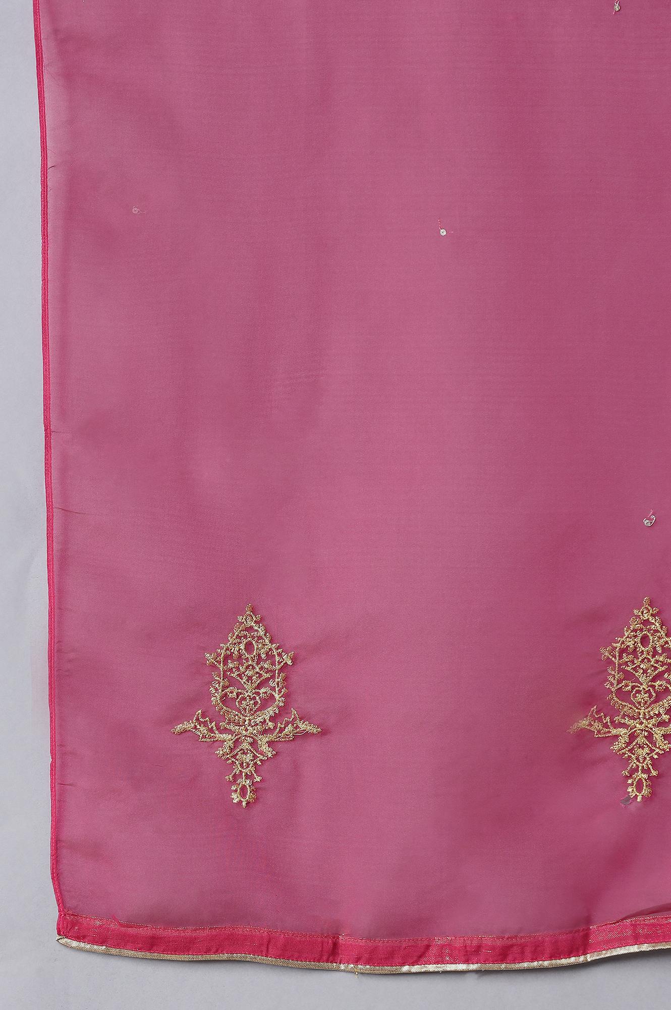 W for Woman Dark Pink Organza Dupatta