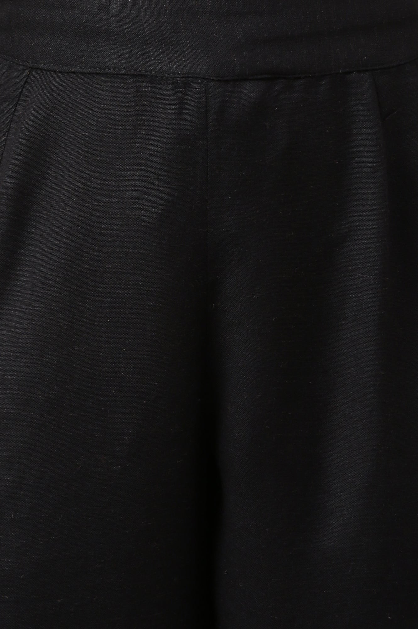 W for Woman Black Embroidered Straight Pants