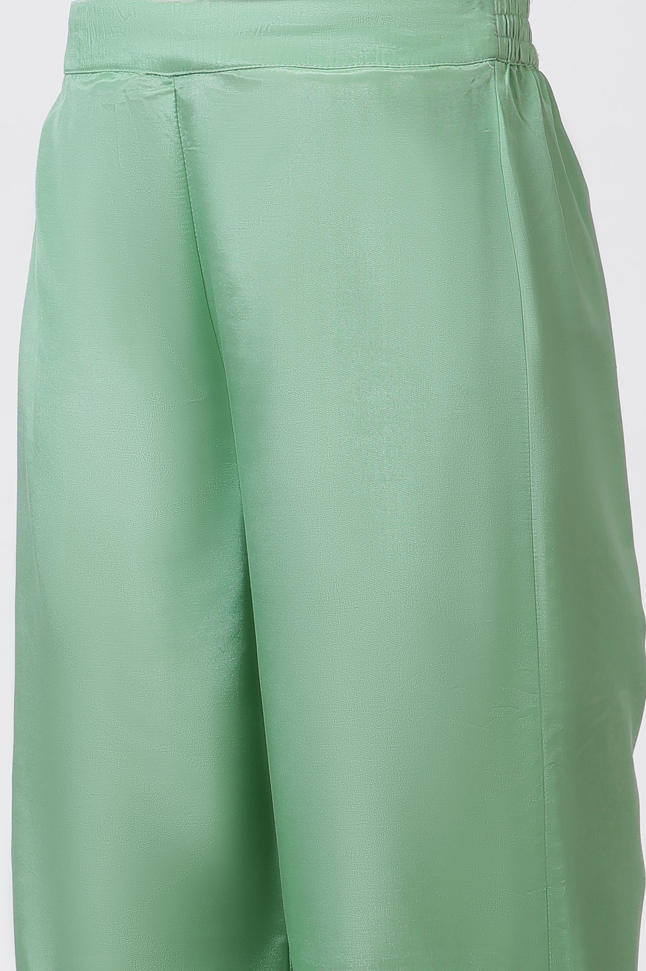 W for Woman Pistachio Green Mukaish Kurta And Pants Set