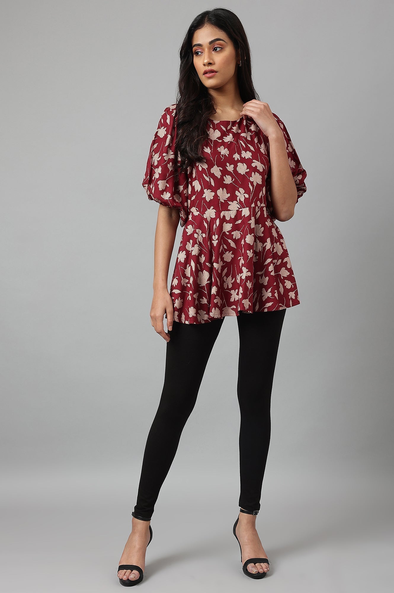 W for Woman Black Ankle Length Tights