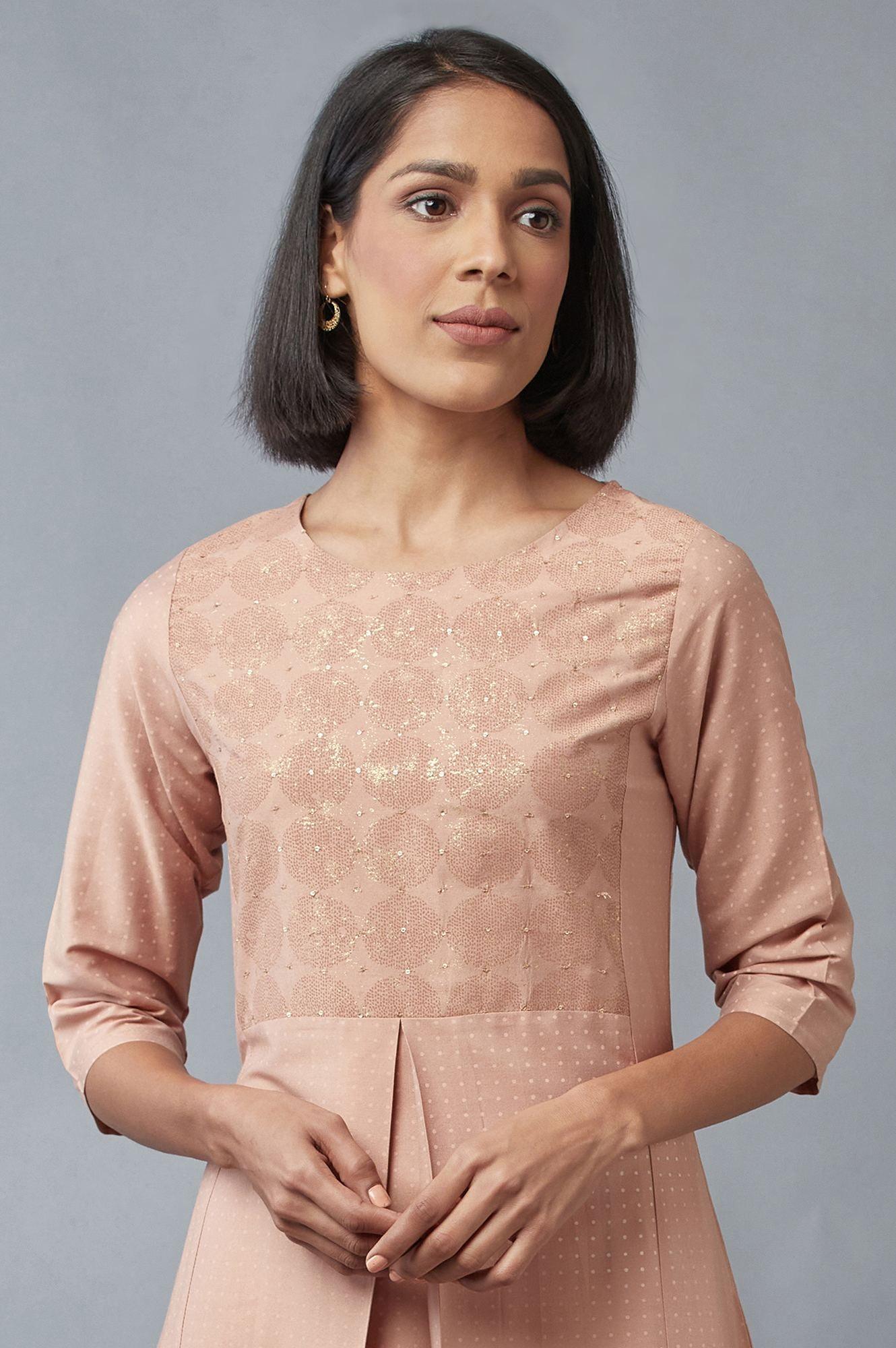 W for Woman Tuscany Pink A-line kurta