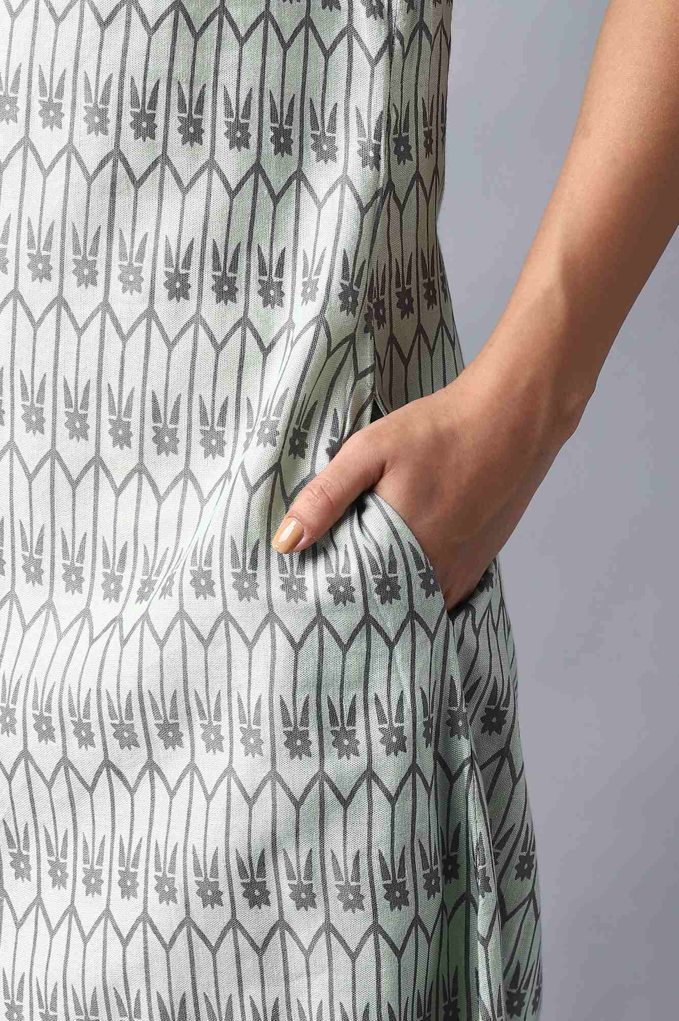 W for Woman Pistachio Green A-Line kurta