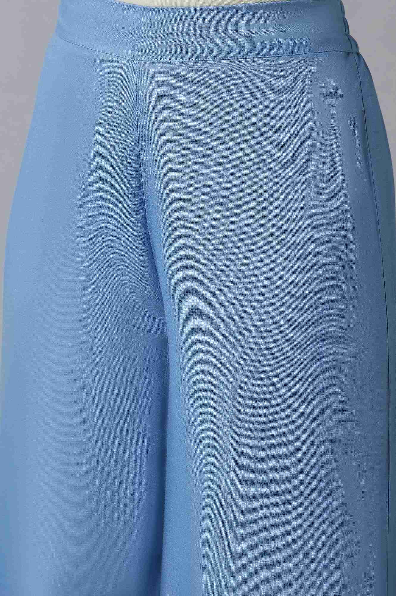 W for Woman Azure Blue Parallel Pants