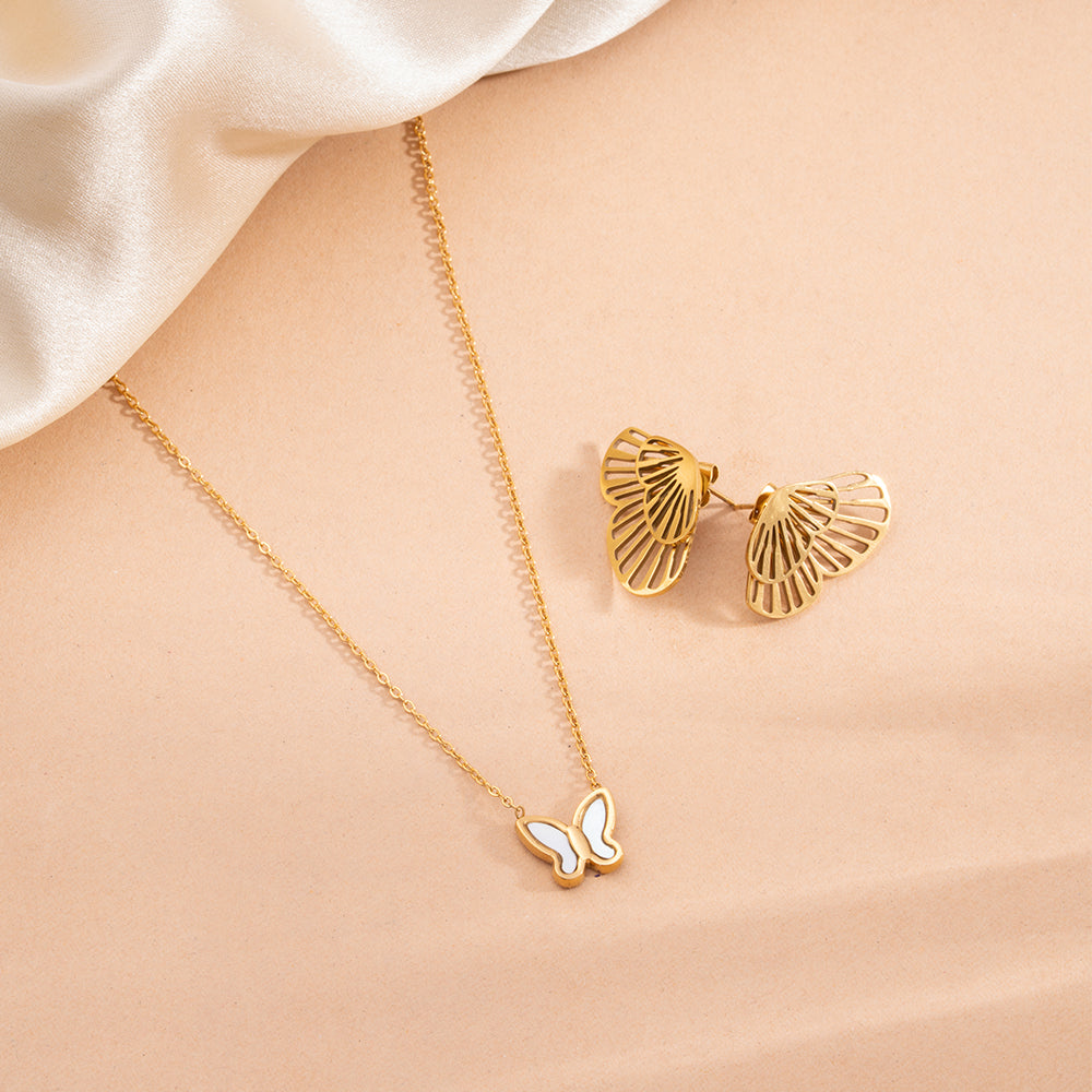 Butterfly Accent Jewellery Set