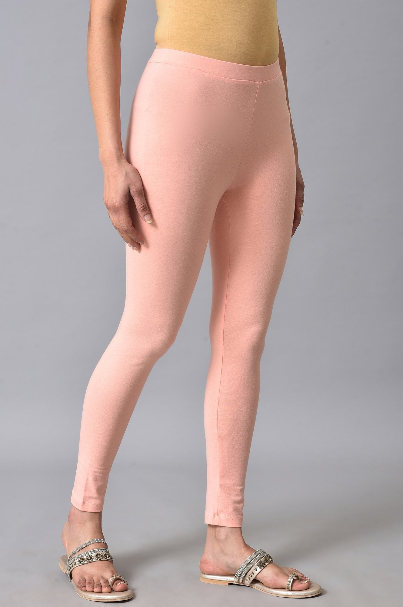 W for Woman Peach Cotto Jersey Tights