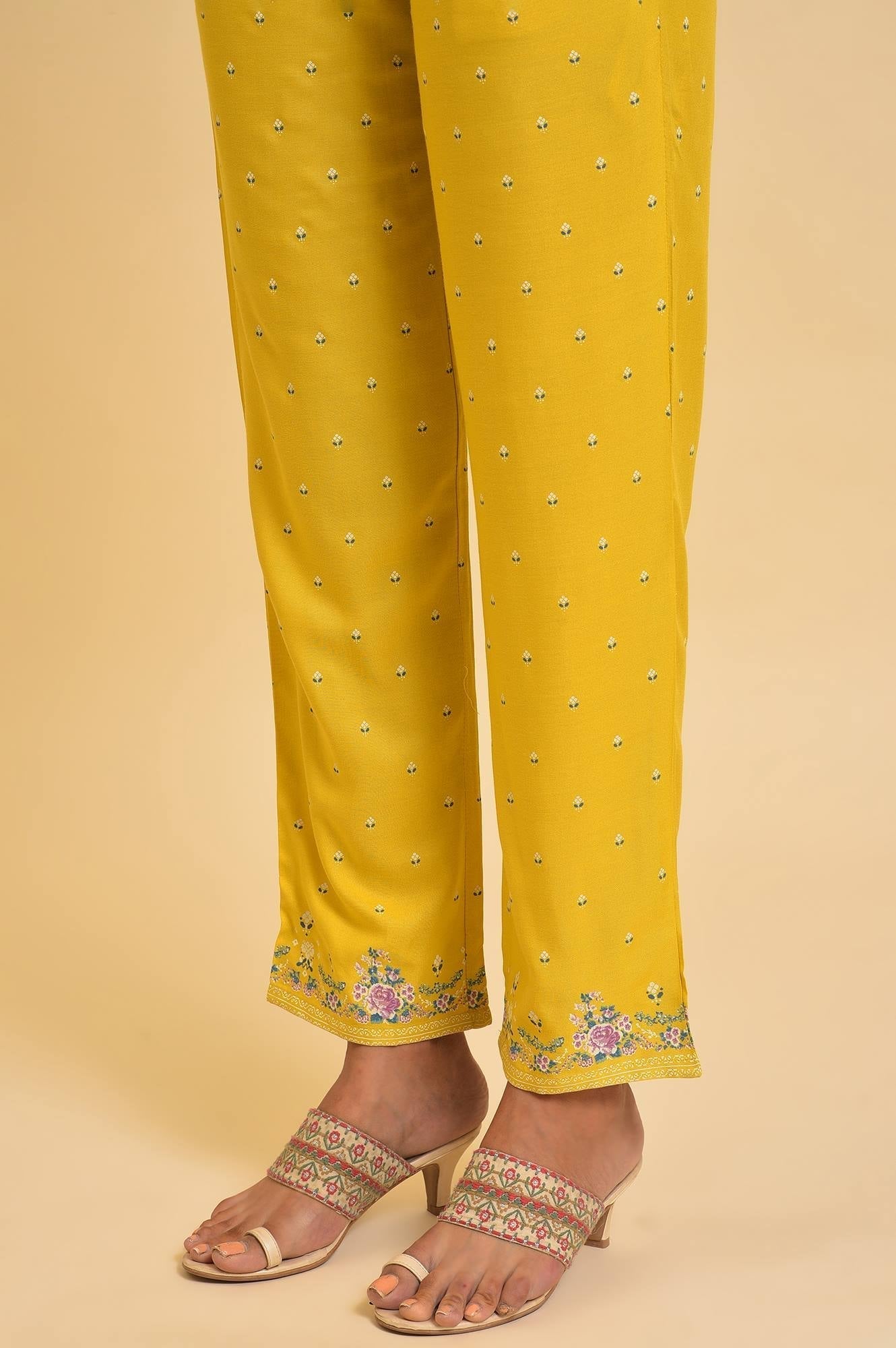 W for Woman Yellow Slim Pants