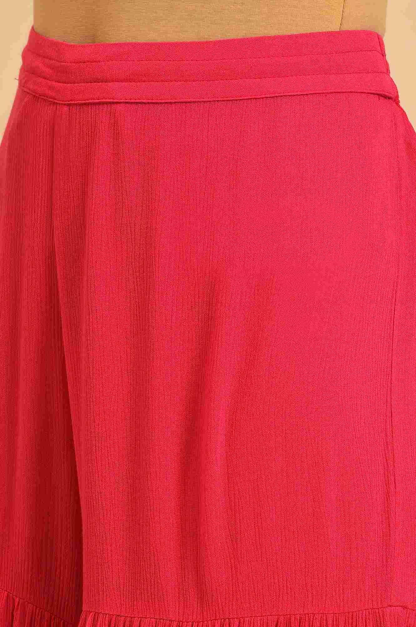 W for Woman Pink Tiered Solid Sharara