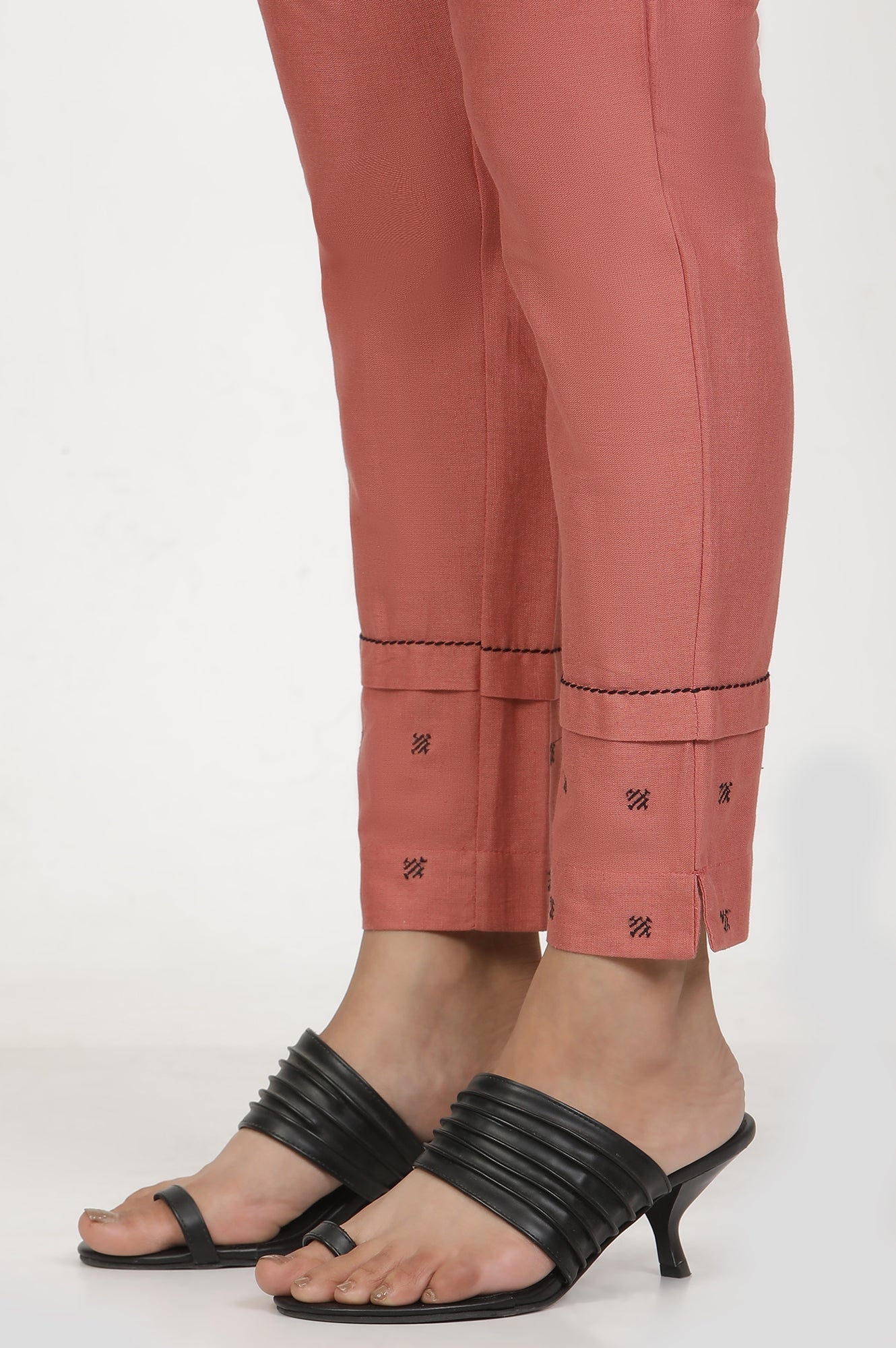 W for Woman Light Red Straight Kurta And Pants Set