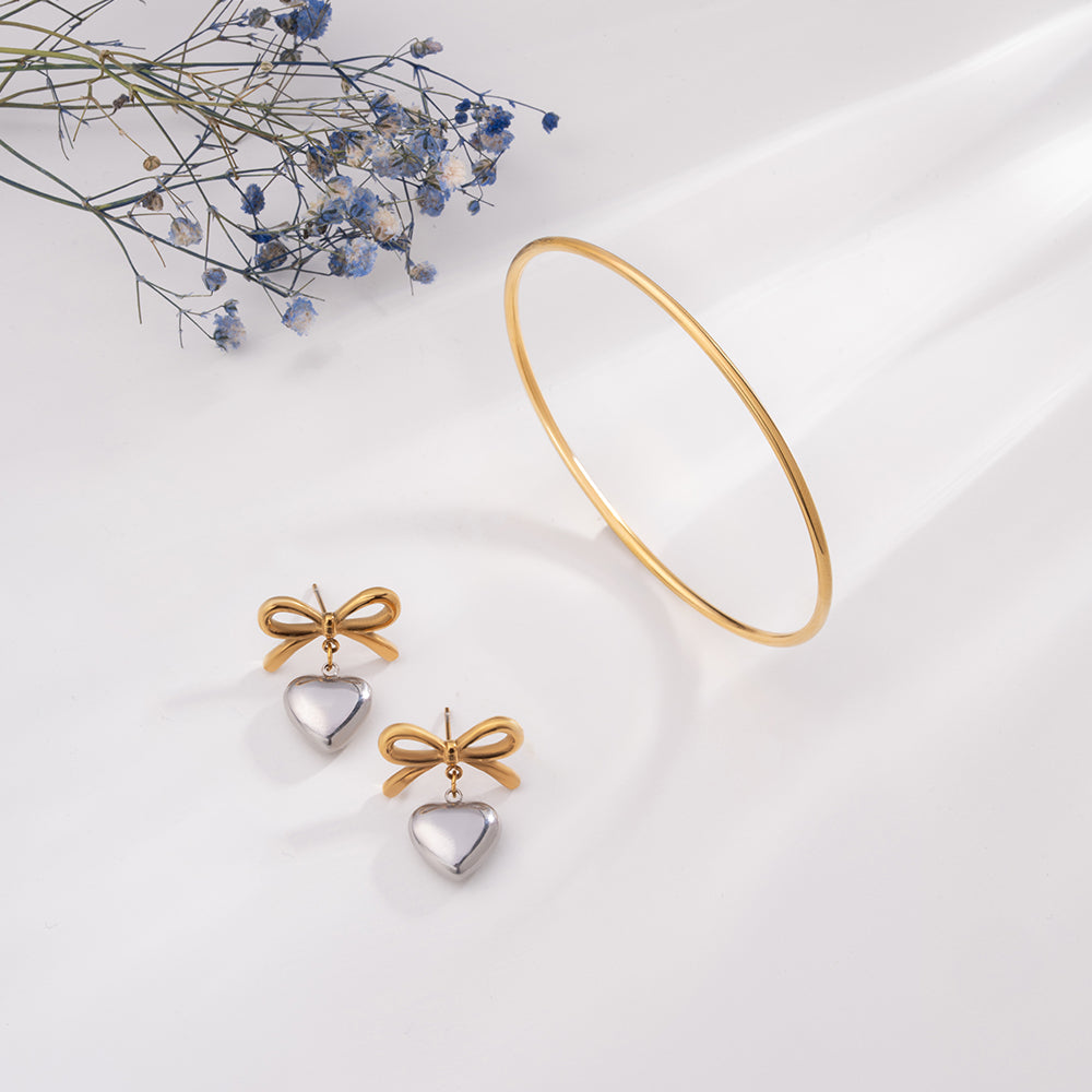 Heart Drop Bow Elegance Set