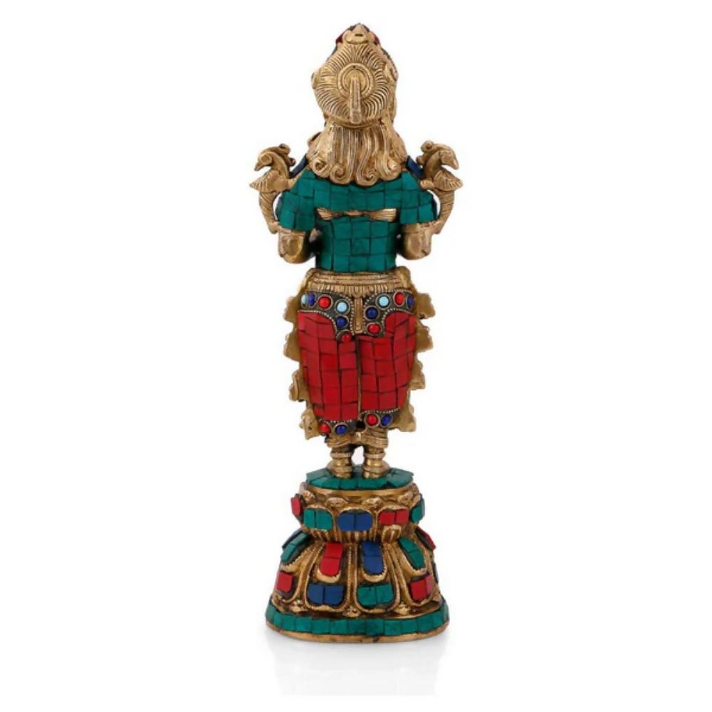 CraftVatika Beautiful Indian Lady Holding Diya Decorative Showpiece