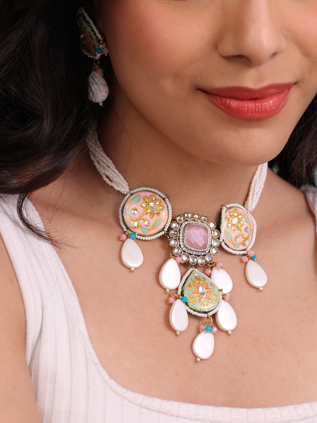 Royal Polki Pendant Necklace Set