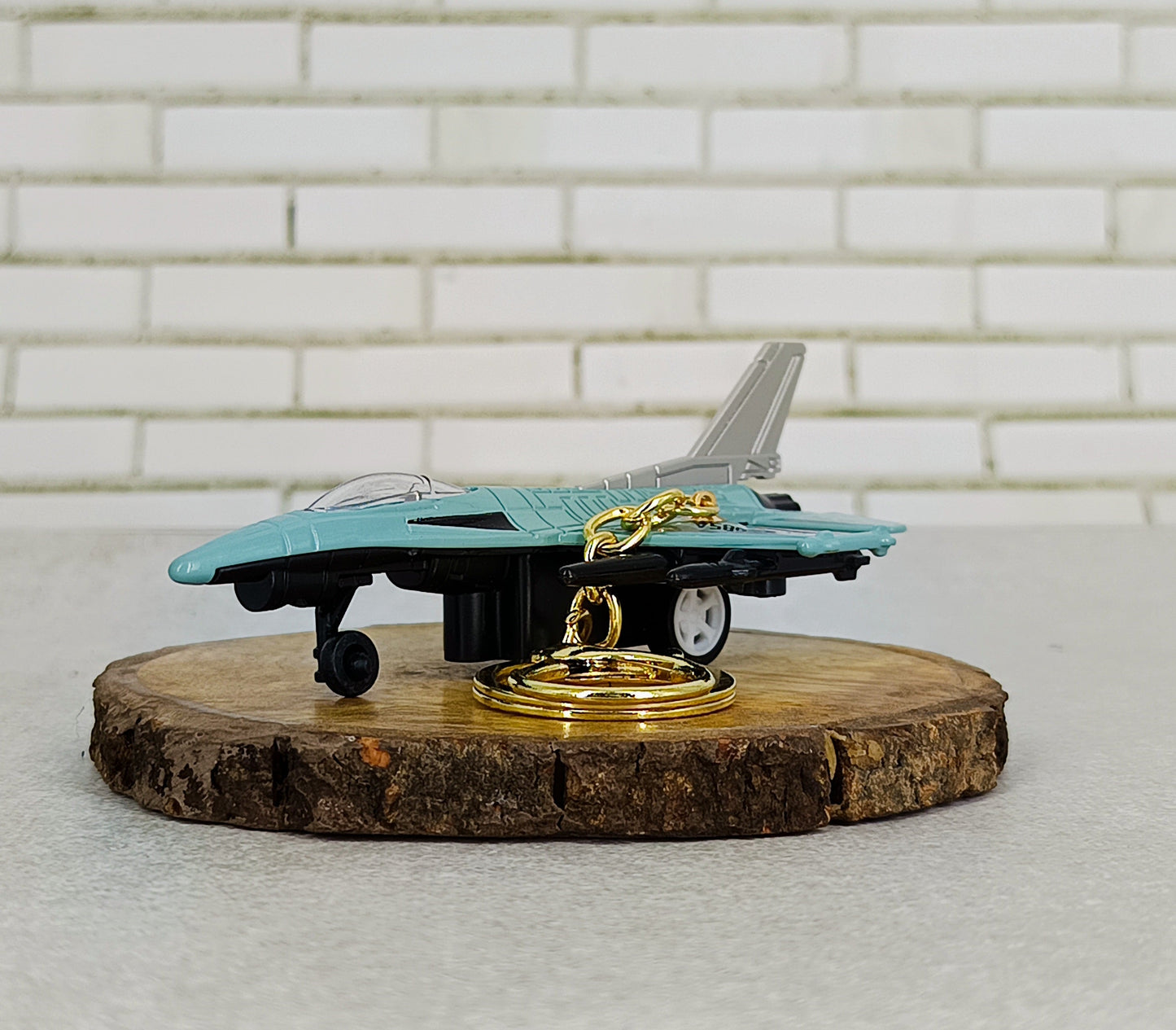 Blue GFX-685A Military Grade Mini Jet | Miniature Model | With Movable Wings | With Golden Keyring |