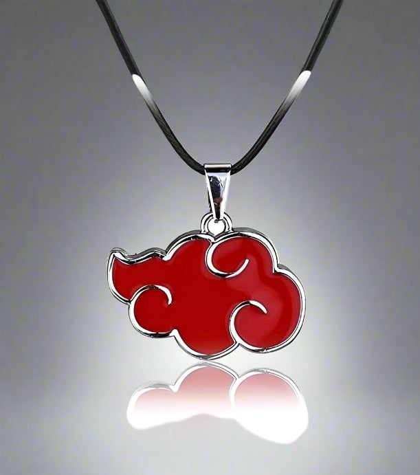Naruto Akatsuki Member Cosplay Red Cloud Shape Anime Necklace