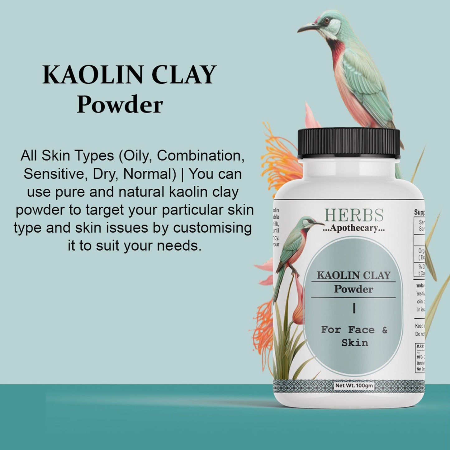 Zenvista Herbs Apothecary Kaolin Clay Powder For Face And Skins
