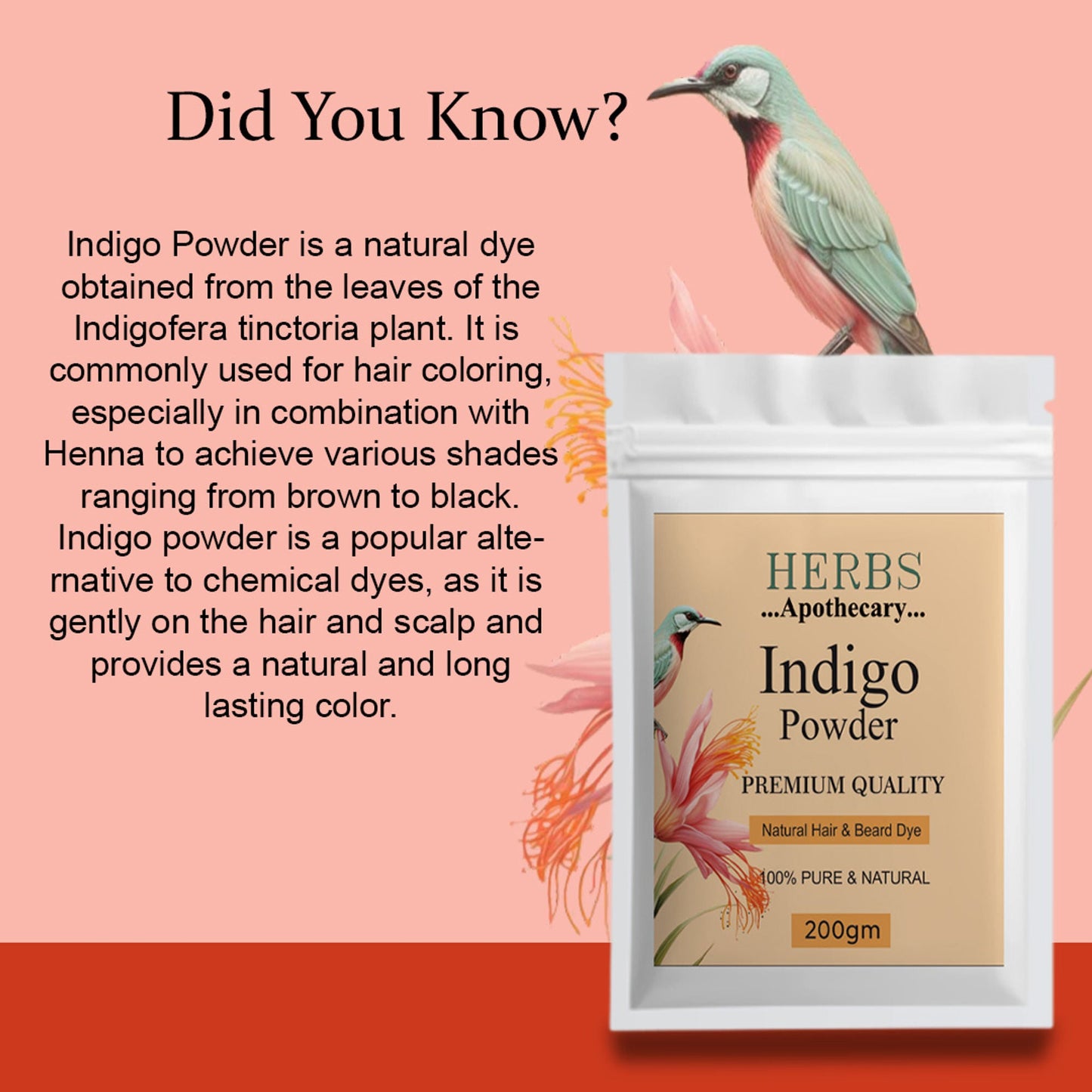 Zenvista Herbs Apothecary Indigo Powder For Natural Hair And Beard Dyes