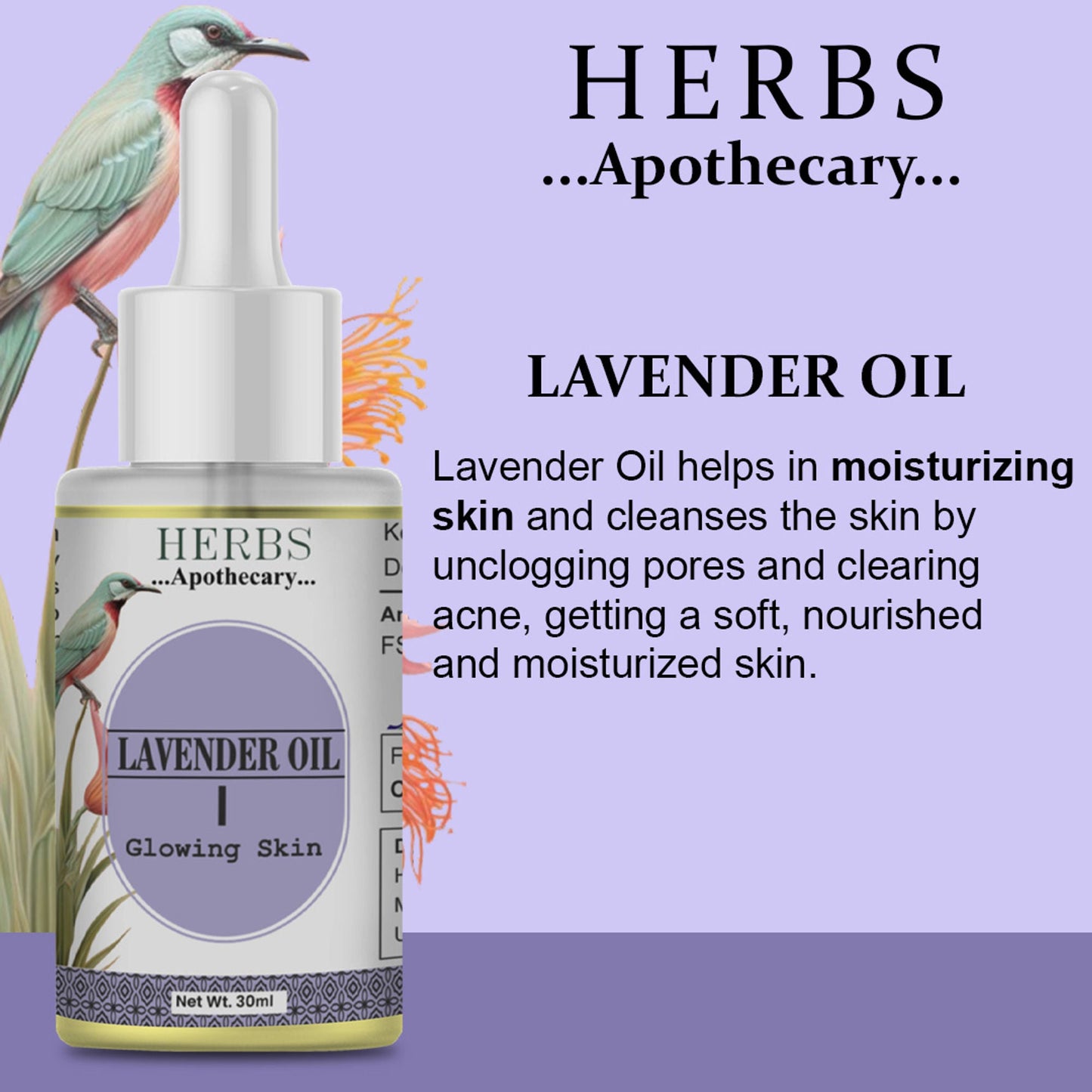 Zenvista Herbs Apothecary Lavender Oil For Glowing Skin