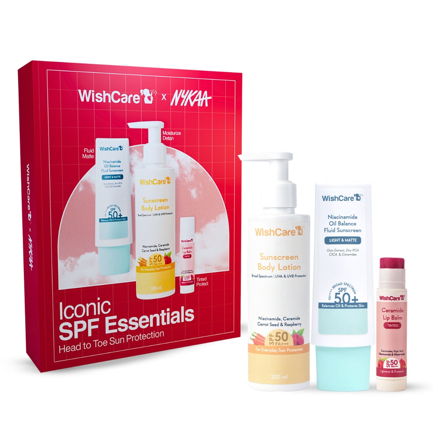 Wishcare Iconic SPF Essentials Head-to-Toe Sun Protection SPF 50+ PA++++ Exclusive Gift Box