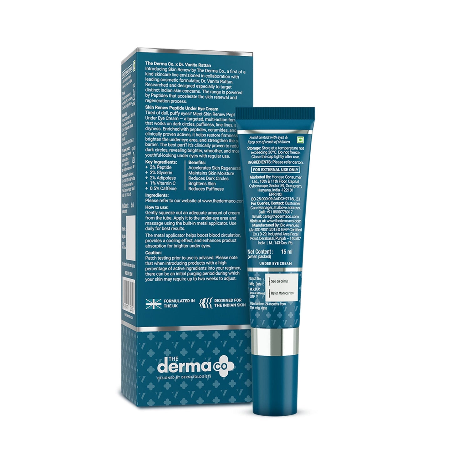The Derma Co Dr. V Skin Renew Skin Renew Peptide Under Eye Cream