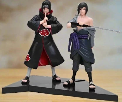Naruto Shippuden | Sasuke - Itachi Uchiha Set of 2 Anime Action Figures | 13 Cm |
