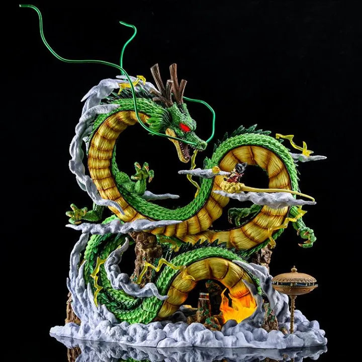 DBZ Shenron The Dragon With Kid Goku Premium Figure With Lights 53 CM