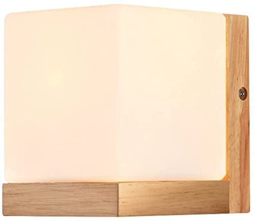 Wooden Wall Light with PVC Shade, Modern Design, Brown Finish, 4W LED, Ideal for Bedroom and Living Room