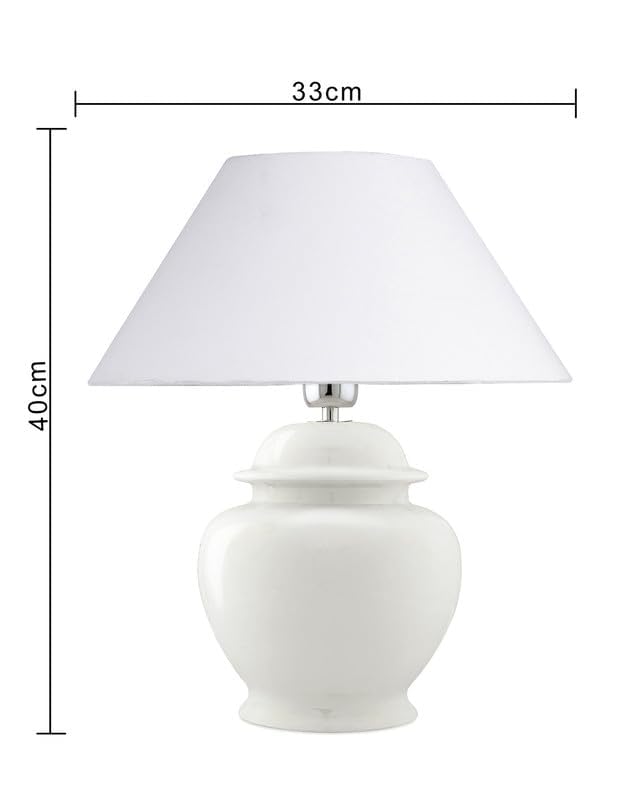 Table Lamp Modern Minimalist White Ceramic 33x33x40cm