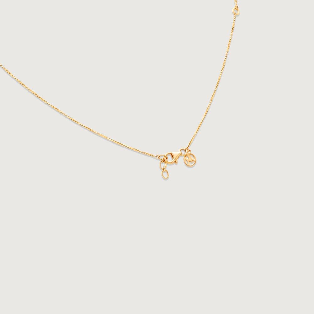 Twirling Grace Diamond Necklace in 14K Yellow Gold, 0.226 ct