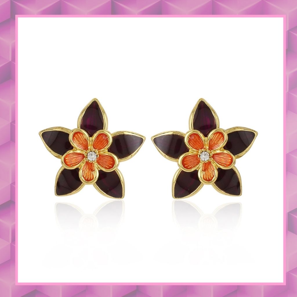 Multi-Colour Round Stud Earrings