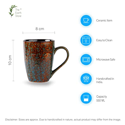 Ceramic Coffee Mug Multicolor Microwave Safe 1 Piece