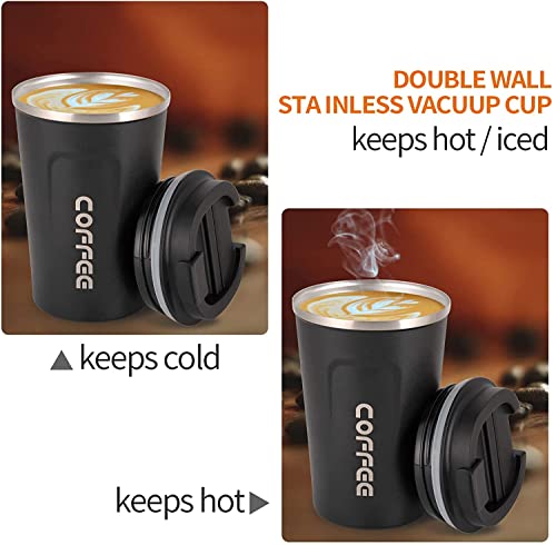 Stainless Steel Vacuum Insulated Coffee Mug 510ML Double Walled Travel Mug with Leak Proof Lid