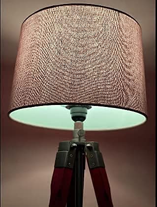 LED Floor Lamp Wooden Tripod Design Brown 150 cm