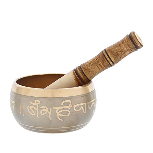 Singing Bowl 5 Inch Metal Alloy with Striker Stick for Meditation and Music Therapy