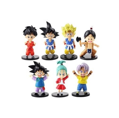 Dragon Ball Z Childhood Ver. 7 Pcs Action Figure Set (10 cm) |PVC| Anime Collectible by ShoppingNest